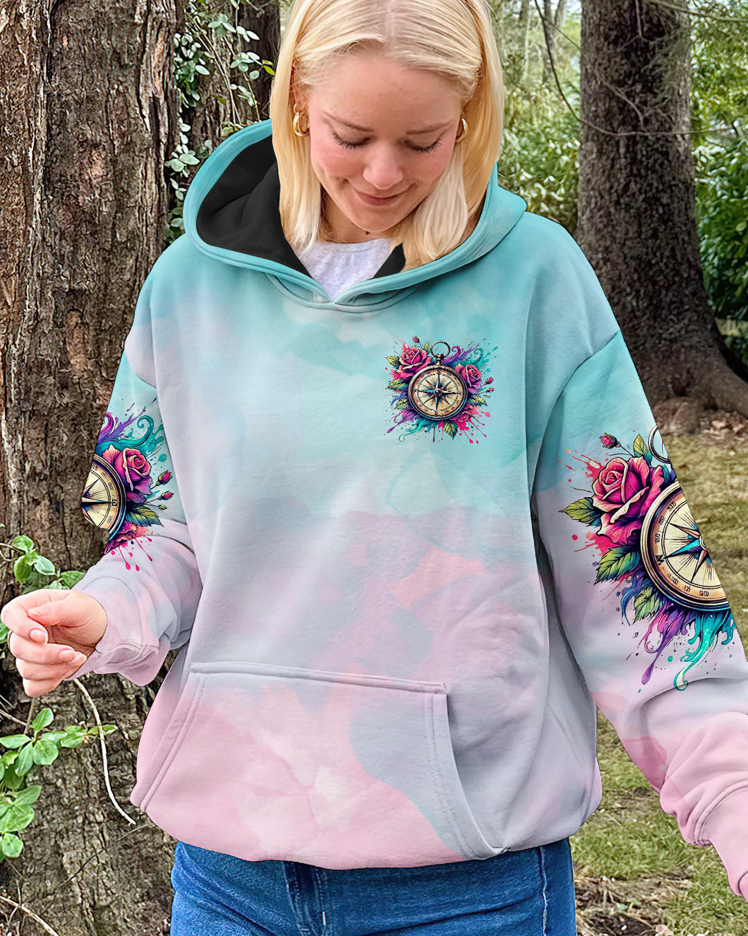 BLISSCORNERS WANDER WOMAN FLORAL COMPASS ALL OVER PRINT