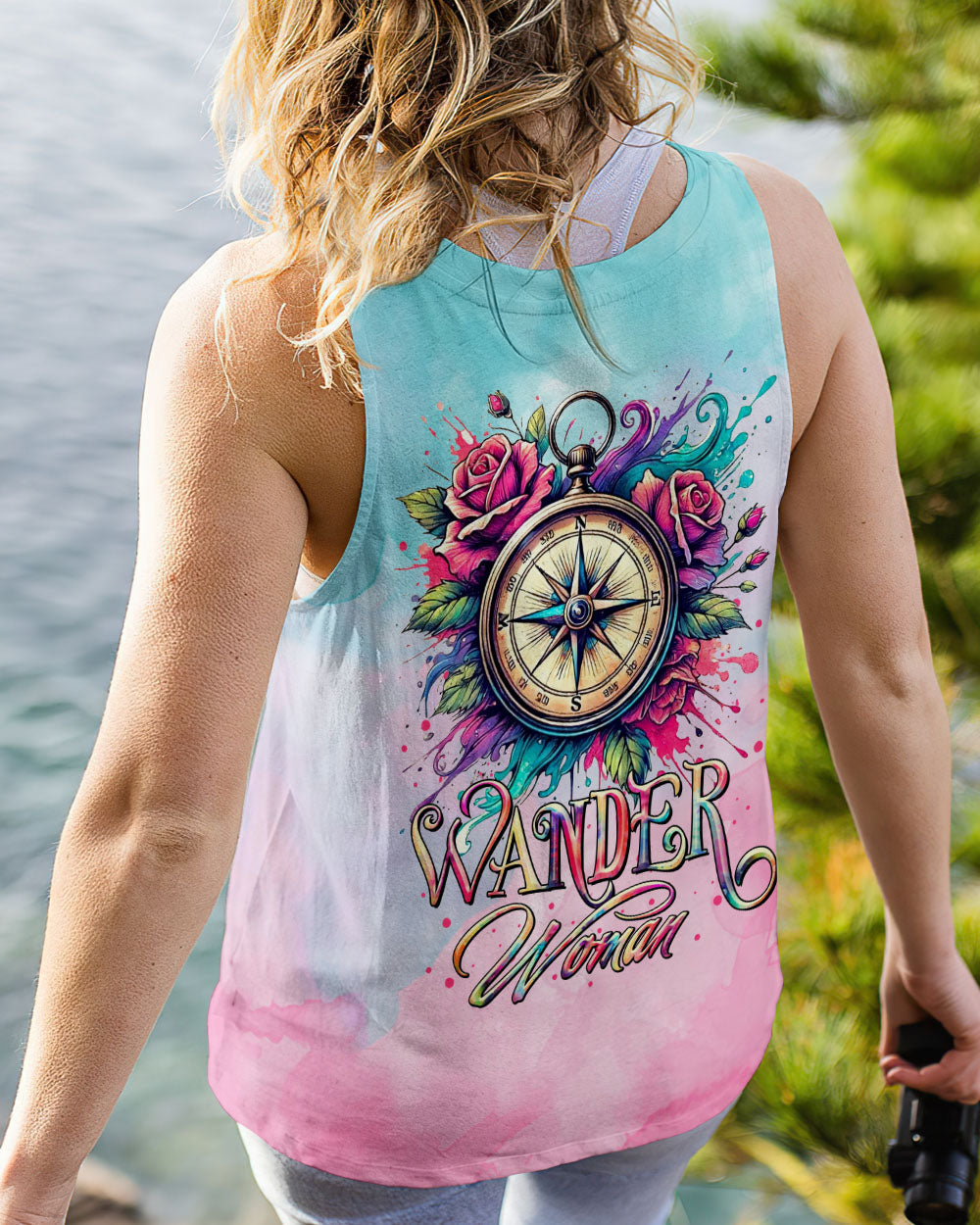 BLISSCORNERS WANDER WOMAN FLORAL COMPASS ALL OVER PRINT