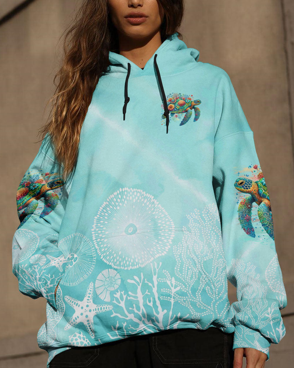 BLISSCORNERS SALTWATER HEALS EVERYTHING TURTLE ALL OVER PRINT
