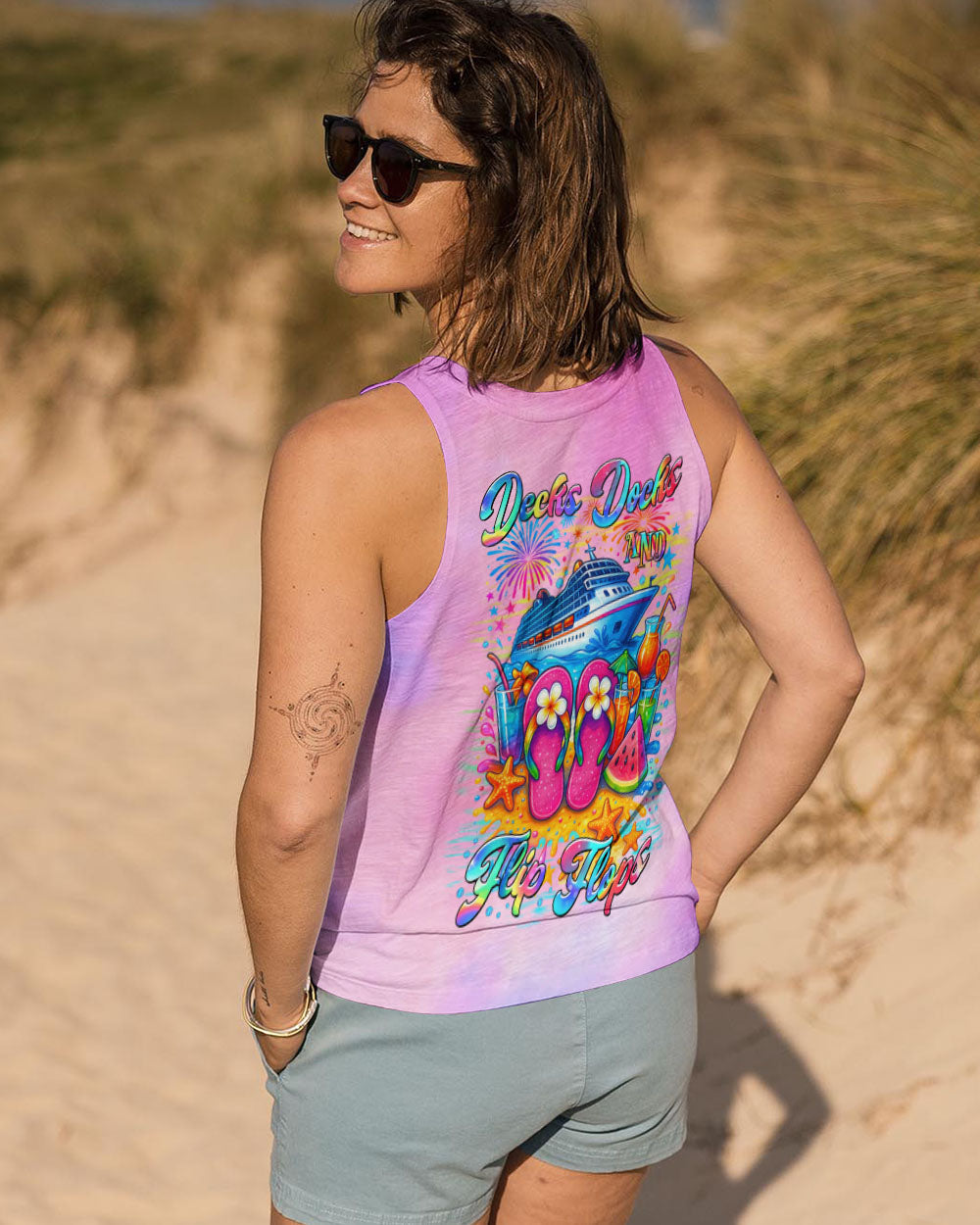 BLISSCORNERS DECKS DOCKS AND FLIP FLOPS CRUISE ALL OVER PRINT