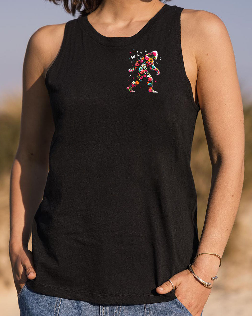 BLISSCORNERS WANDER WOMAN FLORAL BIGFOOT ALL OVER PRINT