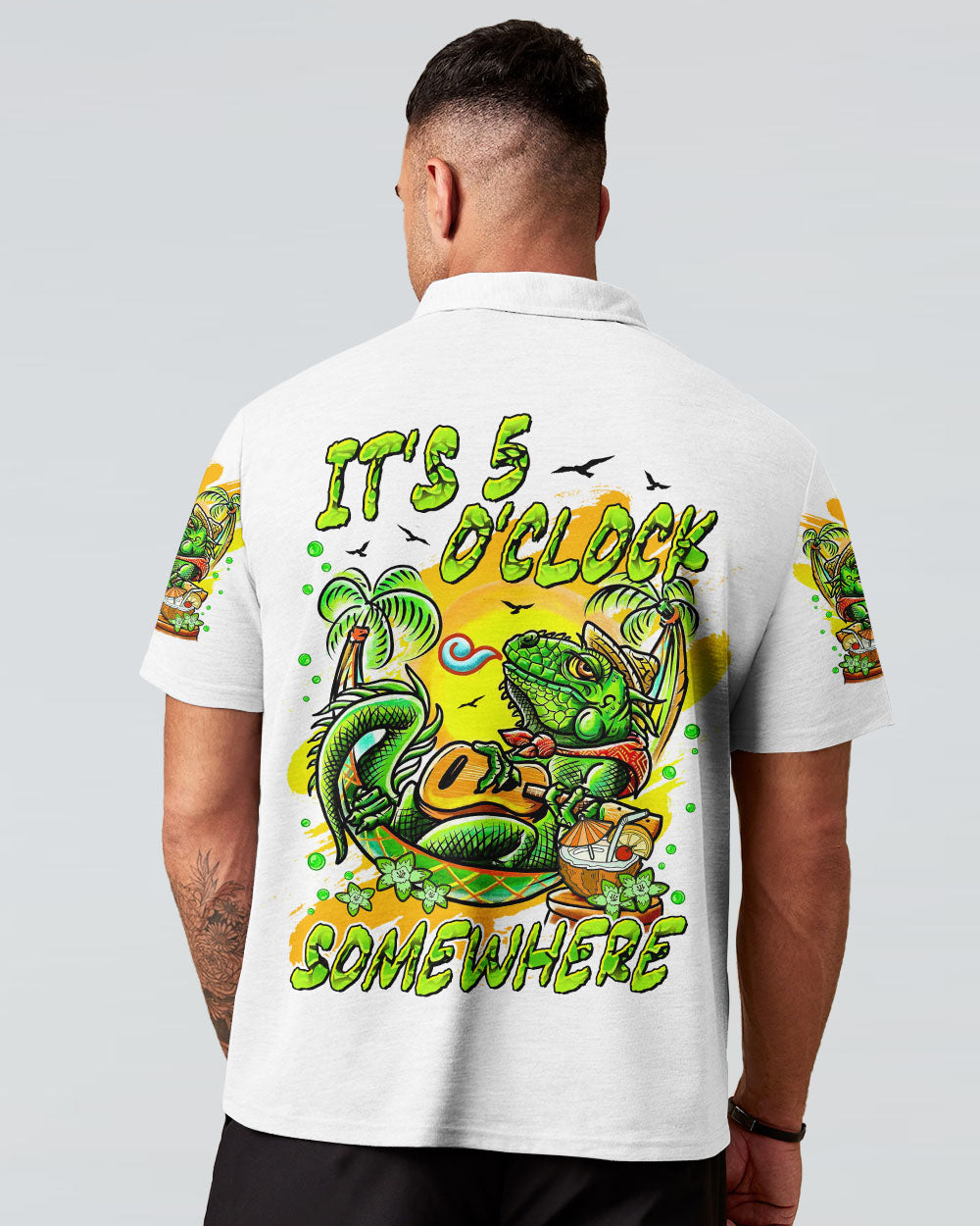 BLISSCORNERS IT'S 5 O'CLOCK SOMEWHERE IGUANA ALL OVER PRINT