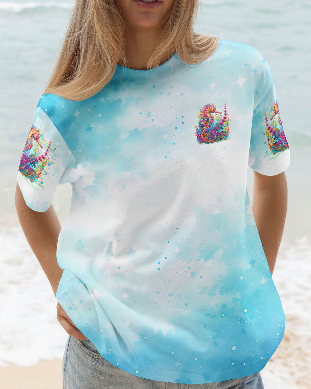 BLISSCORNERS SALTY BUT SWEET SEAHORSE ALL OVER PRINT
