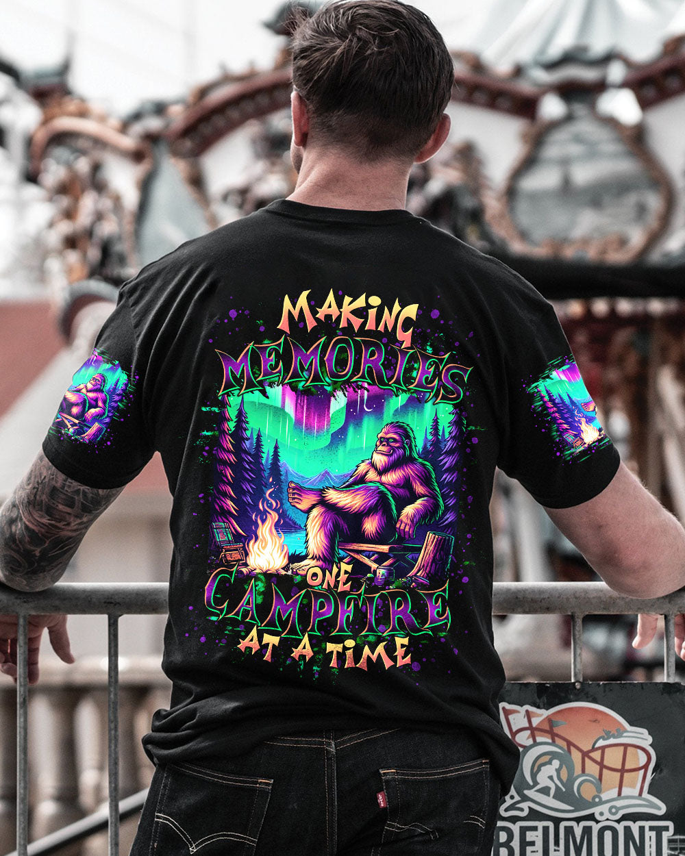 BLISSCORNERS MAKING MEMORIES ONE CAMPFIRE AT A TIME BIGFOOT ALL OVER PRINT