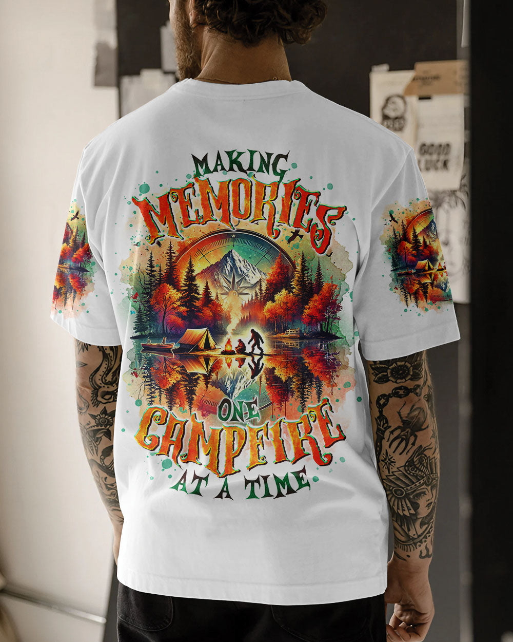 BLISSCORNERS MAKING MEMORIES ONE CAMPFIRE AT A TIME BIGFOOT ALL OVER PRINT