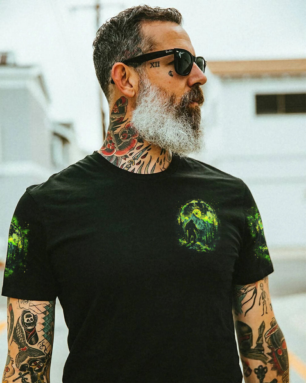 BLISSCORNERS AND INTO THE FOREST I GO BIGFOOT ALL OVER PRINT