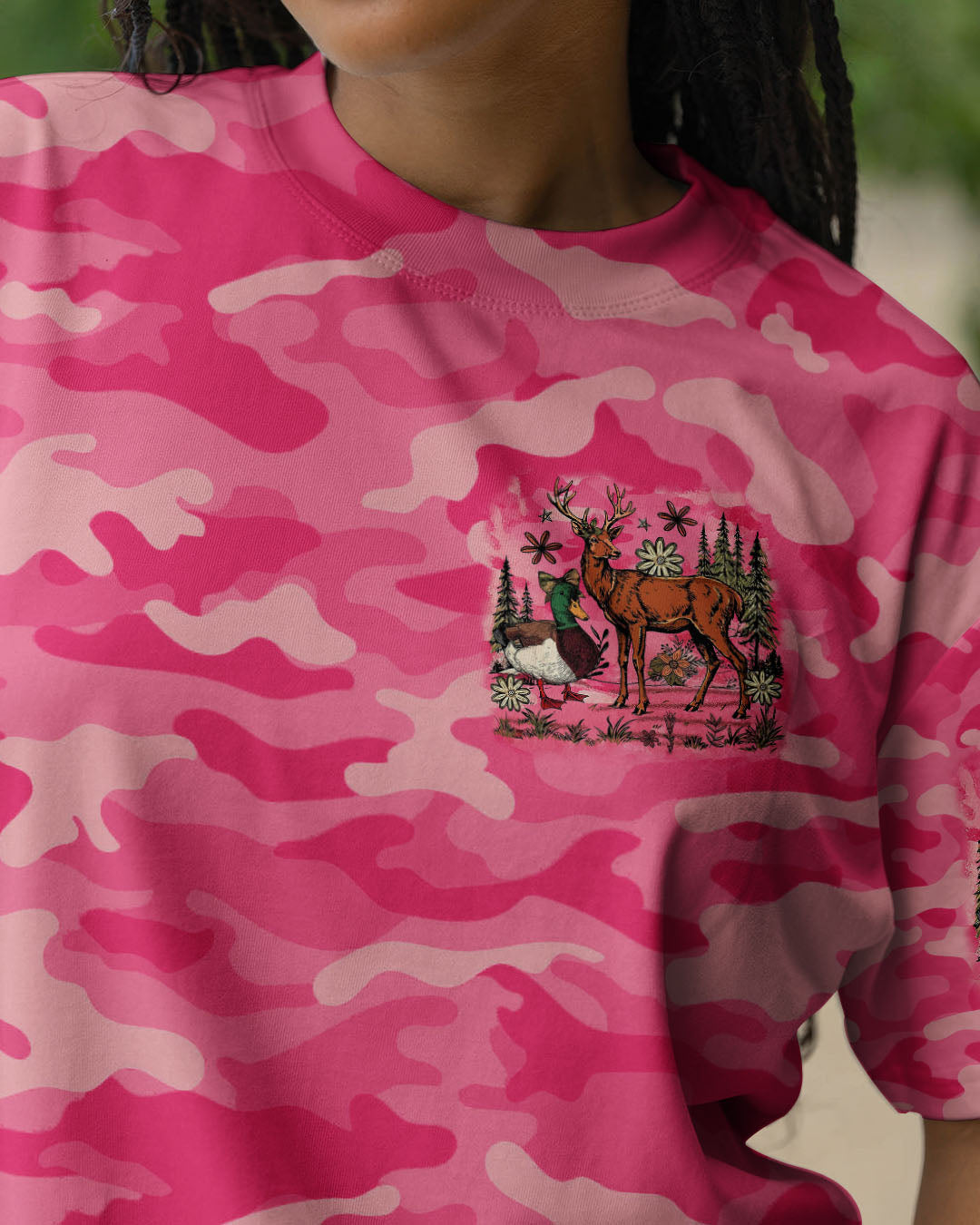BLISSCORNERS PRETTY IN PINK HUNTING CAMO ALL OVER PRINT -TLTR2209253