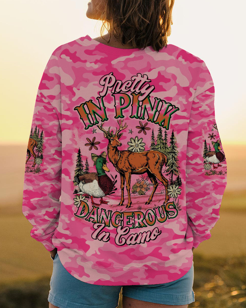 BLISSCORNERS PRETTY IN PINK HUNTING CAMO ALL OVER PRINT -TLTR2209253
