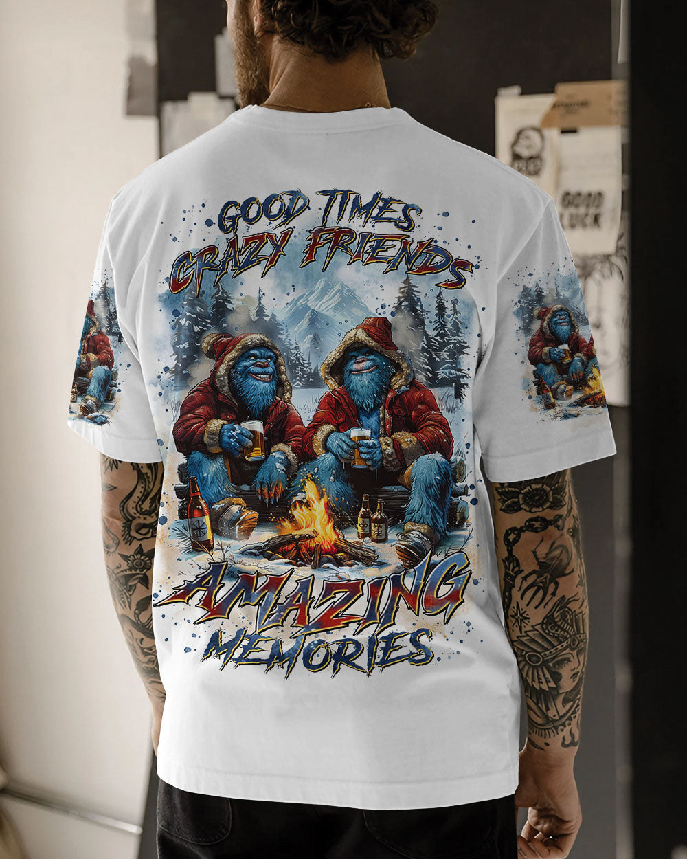 BLISSCORNERS GOOD TIMES CRAZY FRIEND BIGFOOT ALL OVER PRINT - TLTR2210242
