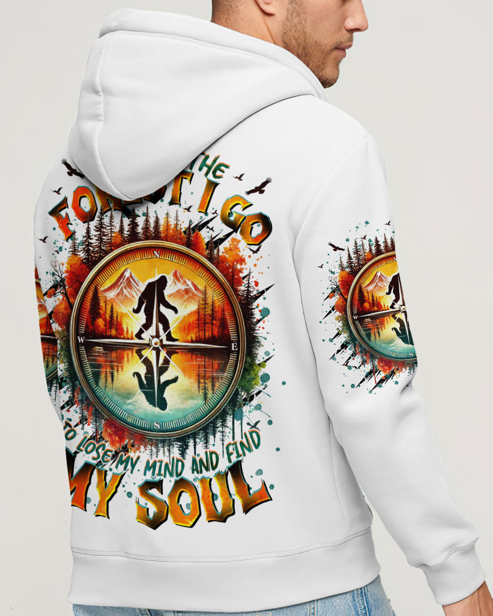 BLISSCORNERS AND INTO THE FOREST I GO BIGFOOT ALL OVER PRINT