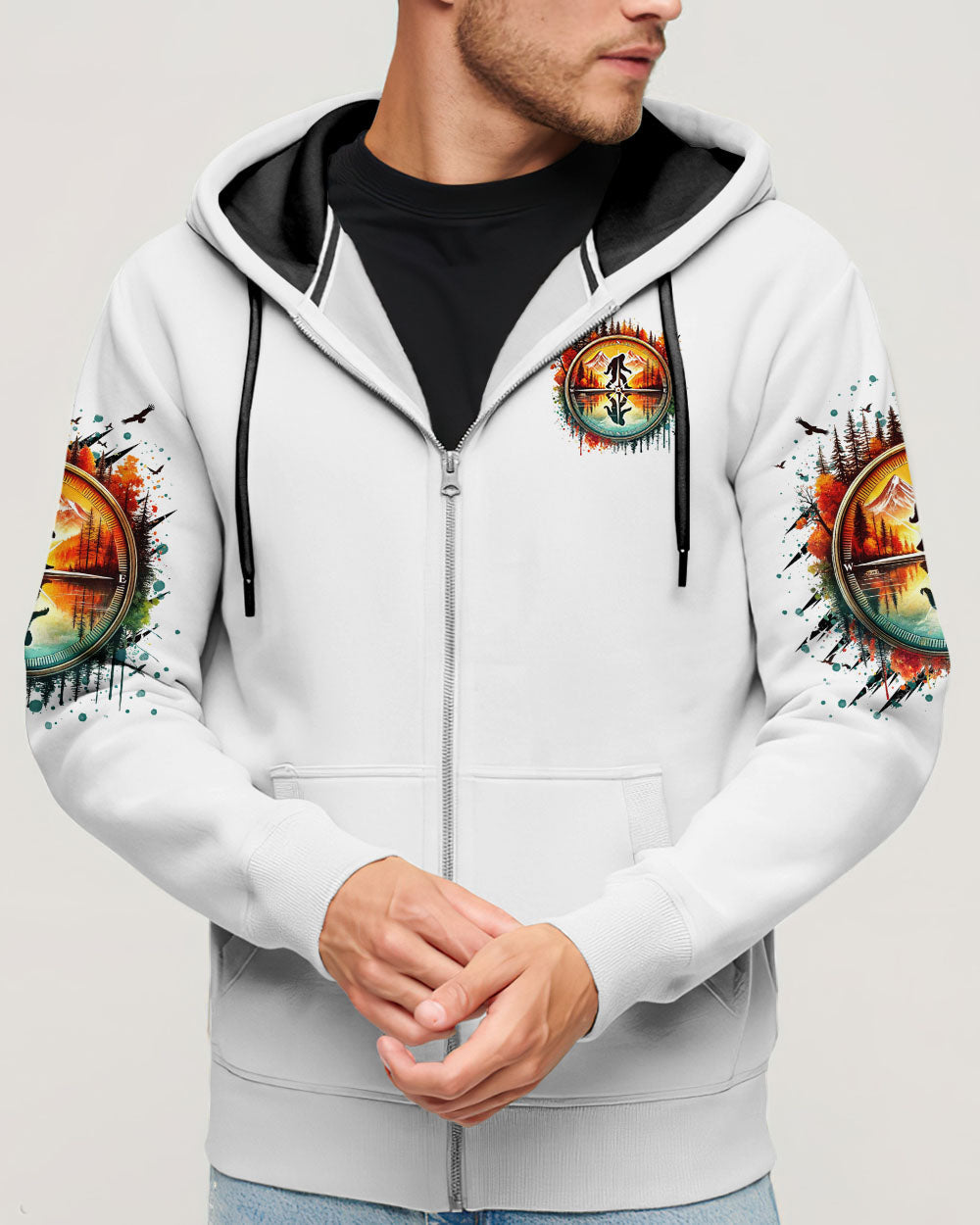 BLISSCORNERS AND INTO THE FOREST I GO BIGFOOT ALL OVER PRINT