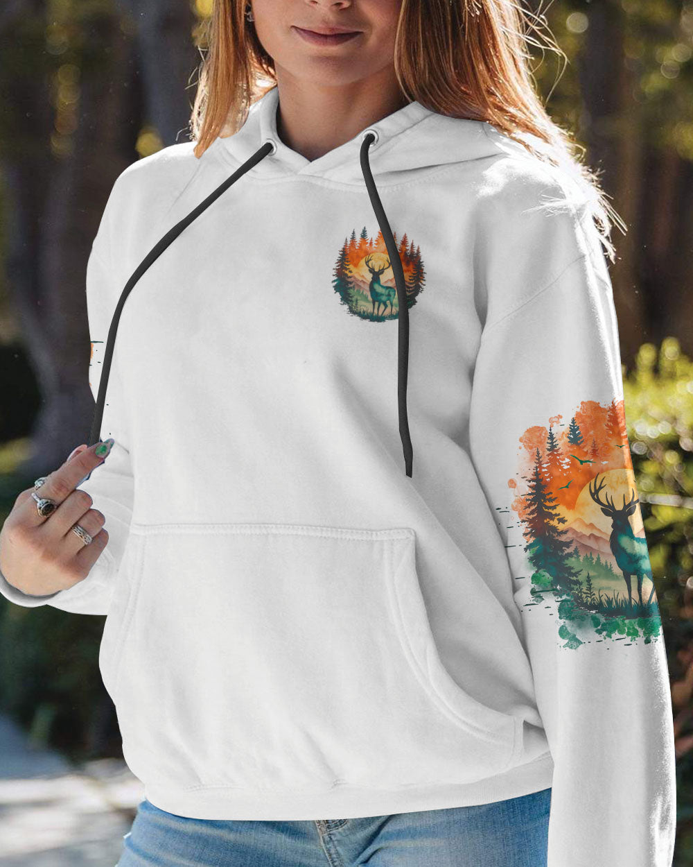 BLISSCORNERS AND INTO THE FOREST I GO DEER ALL OVER PRINT