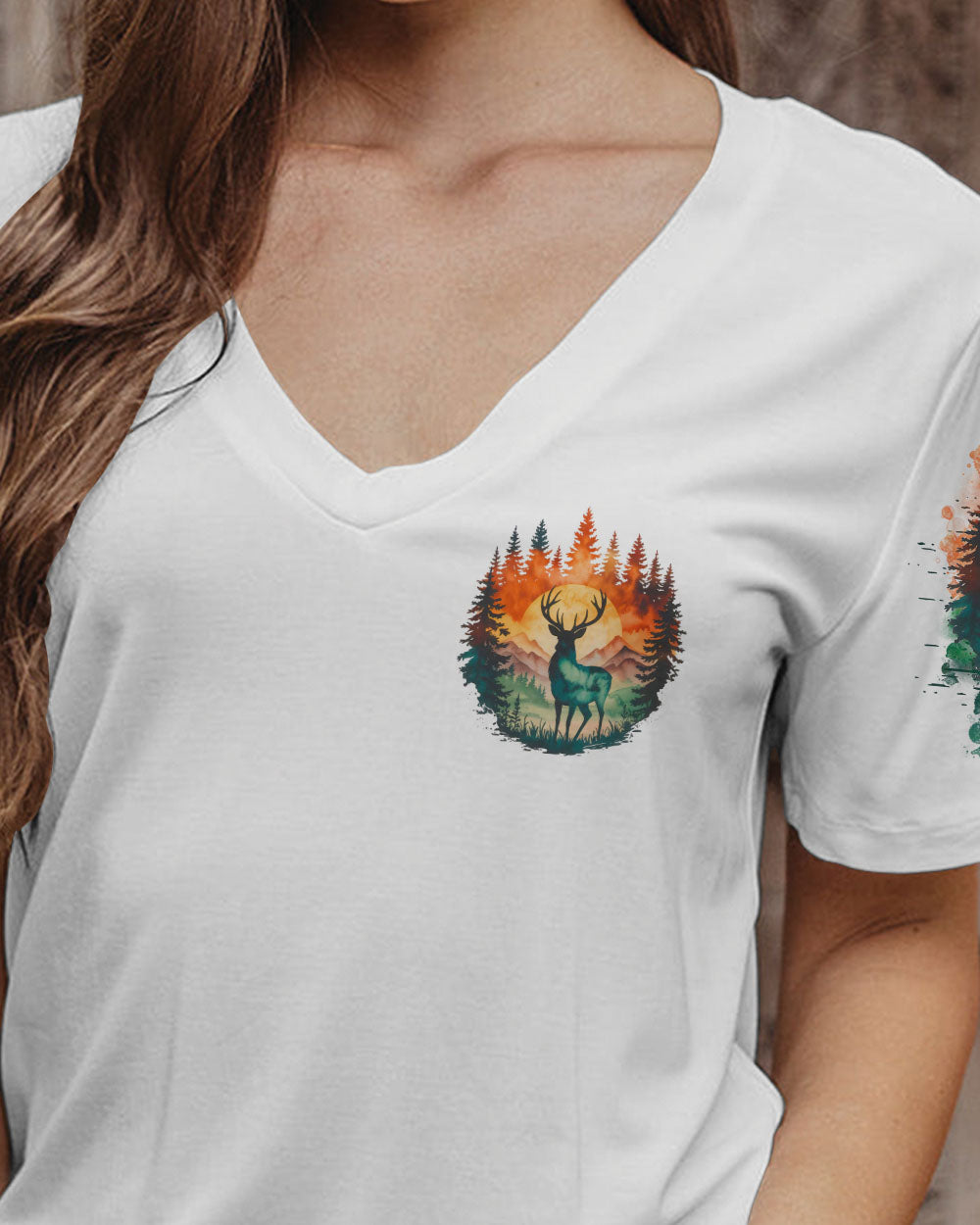 BLISSCORNERS AND INTO THE FOREST I GO DEER ALL OVER PRINT