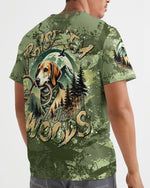 BLISSCORNERS RAISE 'EM IN THE WOODS DEER HUNTING FOXHOUND DOG ALL OVER PRINT