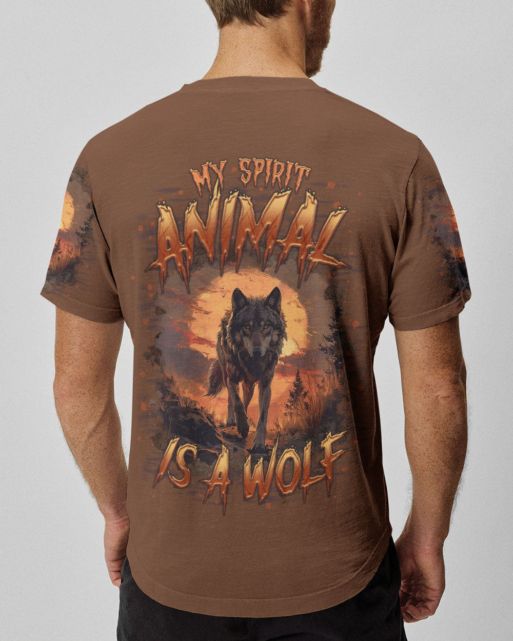 BLISSCORNERS MY SPIRIT ANIMAL IS A WOLF ALL OVER PRINT