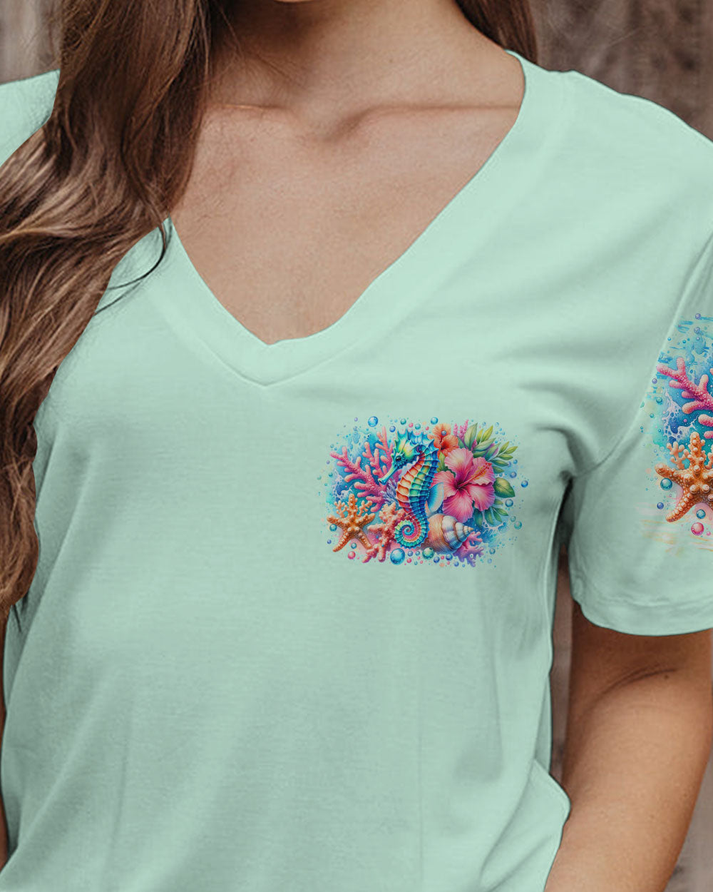 BLISSCORNERS SOME GIRLS ARE JUST BORN SEAHORSE ALL OVER PRINT