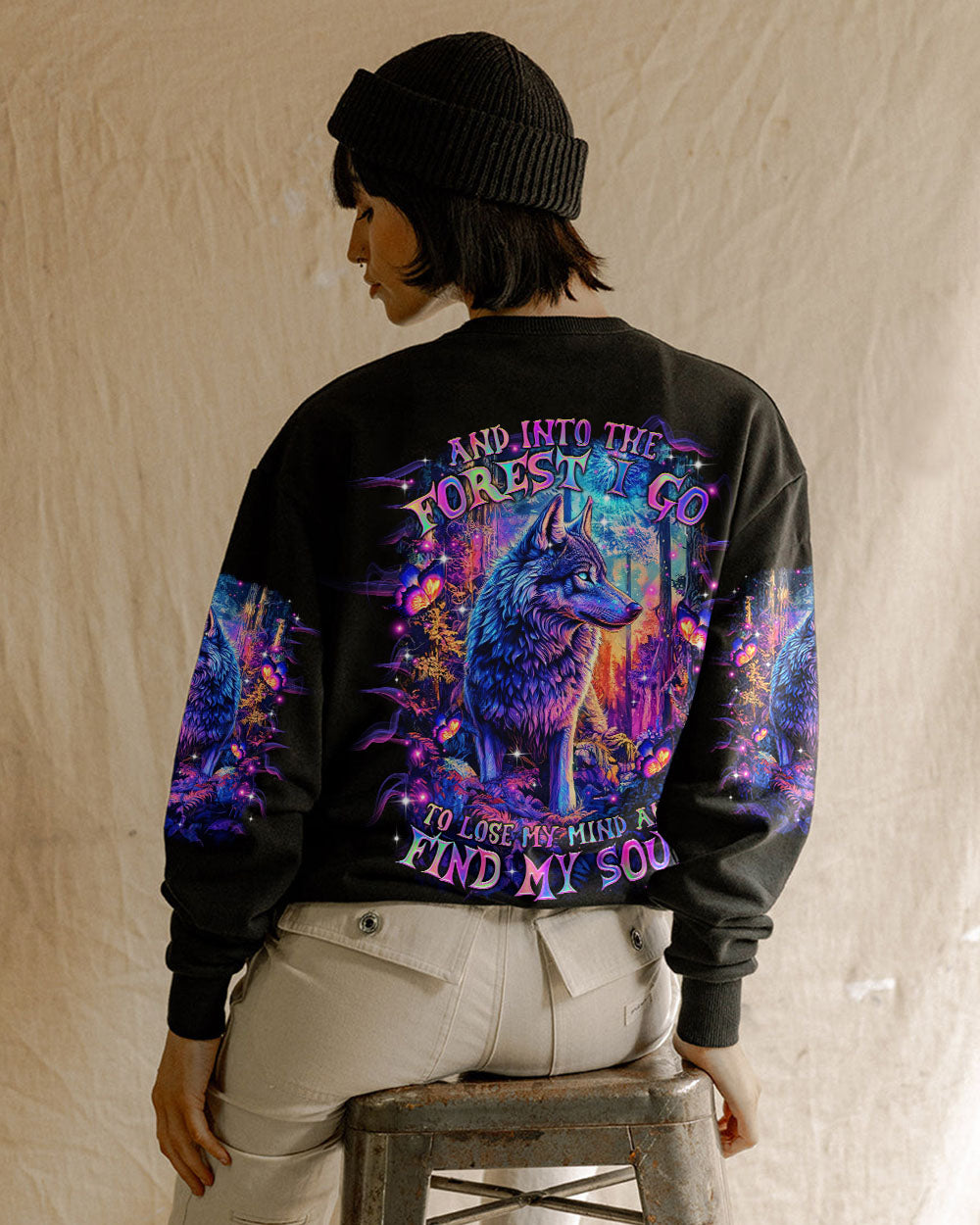BLISSCORNERS AND INTO THE FOREST I GO WOLF ALL OVER PRINT