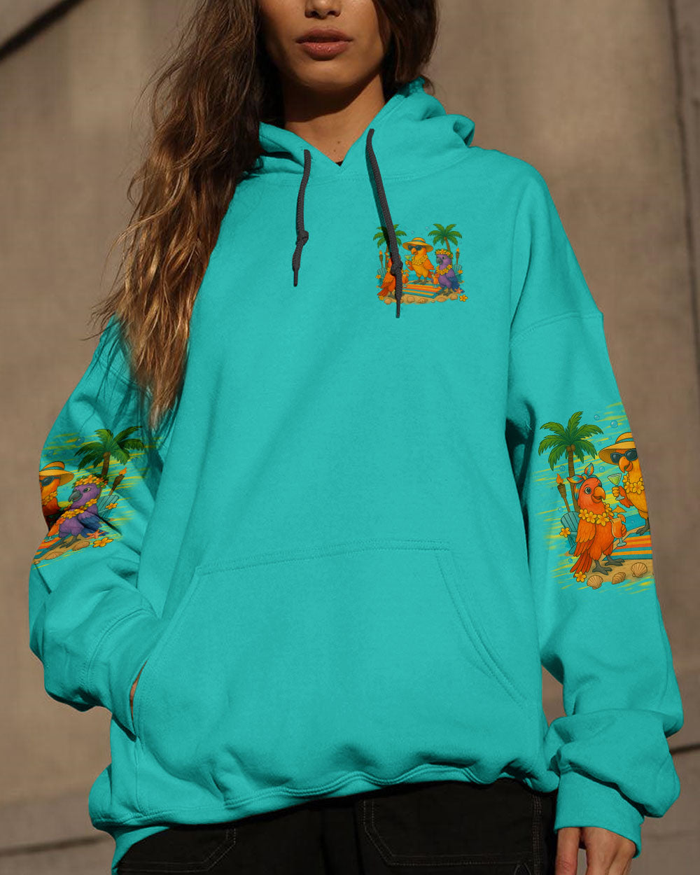 BLISSCORNERS BEACHES BOOZE BESTIES PARROT ALL OVER PRINT