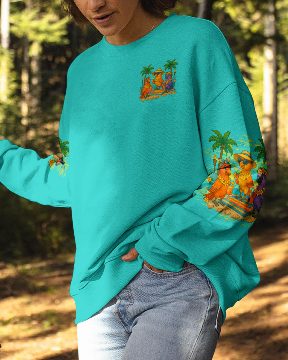 BLISSCORNERS BEACHES BOOZE BESTIES PARROT ALL OVER PRINT