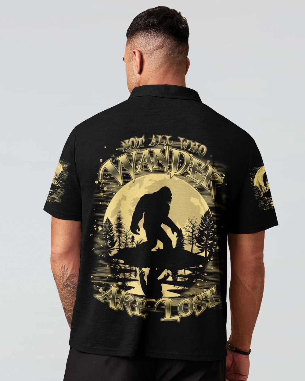BLISSCORNERS NOT ALL WHO WANDER ARE LOST BIGFOOT MOON ALL OVER PRINT