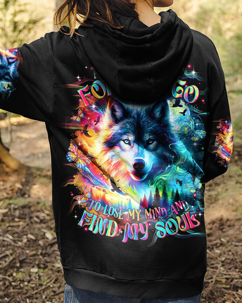 BLISSCORNERS AND INTO THE FOREST I GO WOLF ALL OVER PRINT