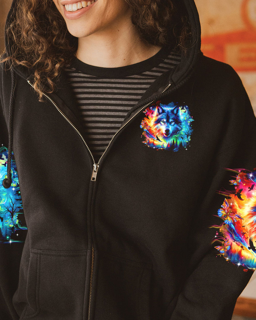 BLISSCORNERS AND INTO THE FOREST I GO WOLF ALL OVER PRINT