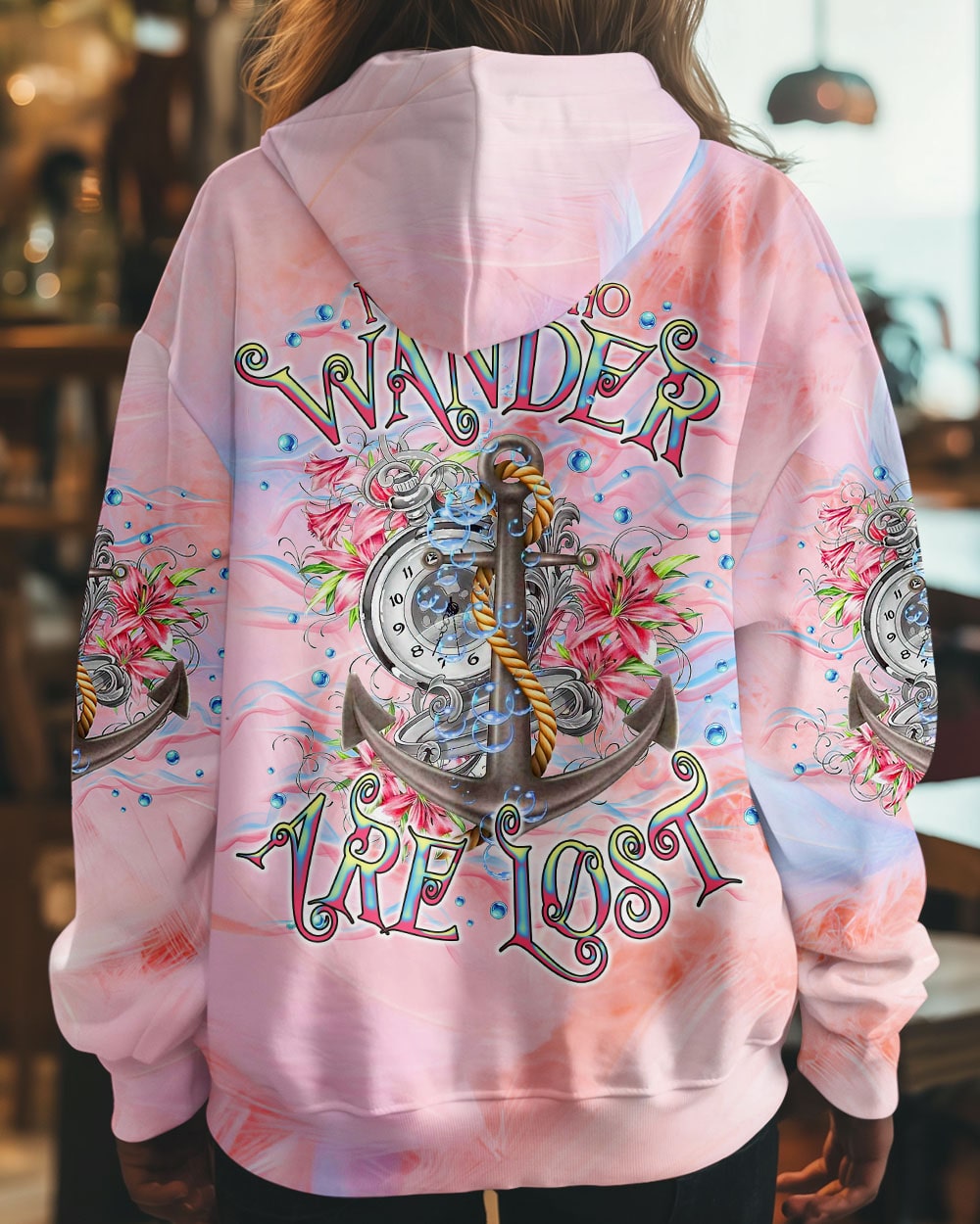 BLISSCORNERS NOT ALL WHO WANDER ARE LOST COMPASS ALL OVER PRINT