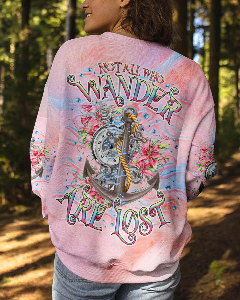 BLISSCORNERS NOT ALL WHO WANDER ARE LOST COMPASS ALL OVER PRINT