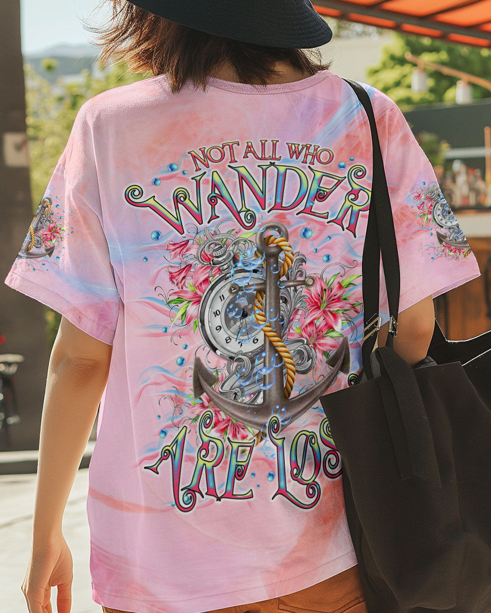 BLISSCORNERS NOT ALL WHO WANDER ARE LOST COMPASS ALL OVER PRINT