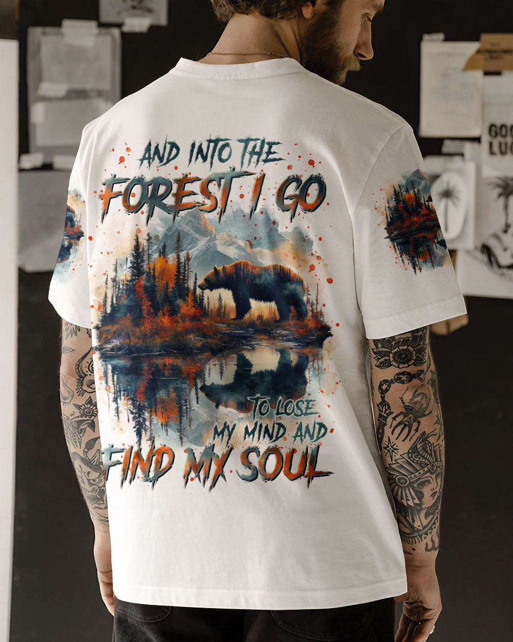 BLISSCORNERS AND INTO THE FOREST I GO BEAR ALL OVER PRINT