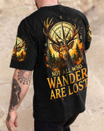 BLISSCORNERS NOT ALL WHO WANDER ARE LOST DEER COMPASSALL OVER PRINT