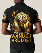 BLISSCORNERS NOT ALL WHO WANDER ARE LOST DEER COMPASSALL OVER PRINT