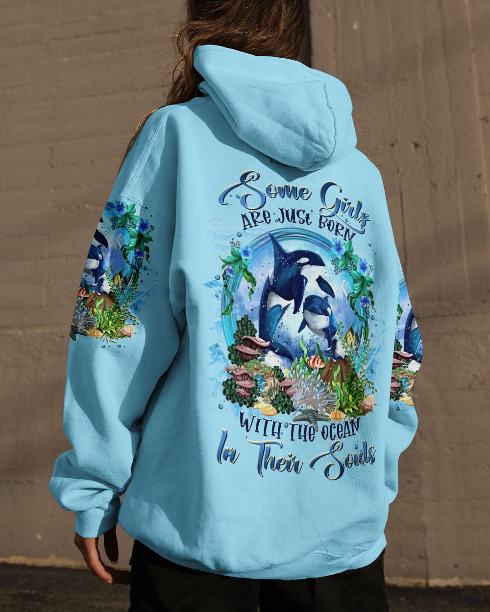 BLISSCORNERS SOME GIRLS ARE JUST BORN DOLPHIN ALL OVER PRINT