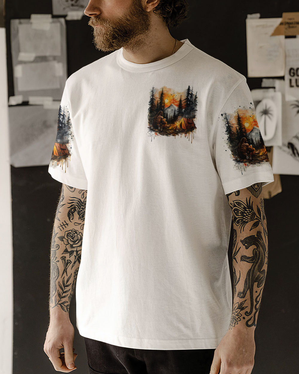 BLISSCORNERS MEET ME WHERE THE SUN TOUCHES THE MOUTAINS BIGFOOT ALL OVER PRINT