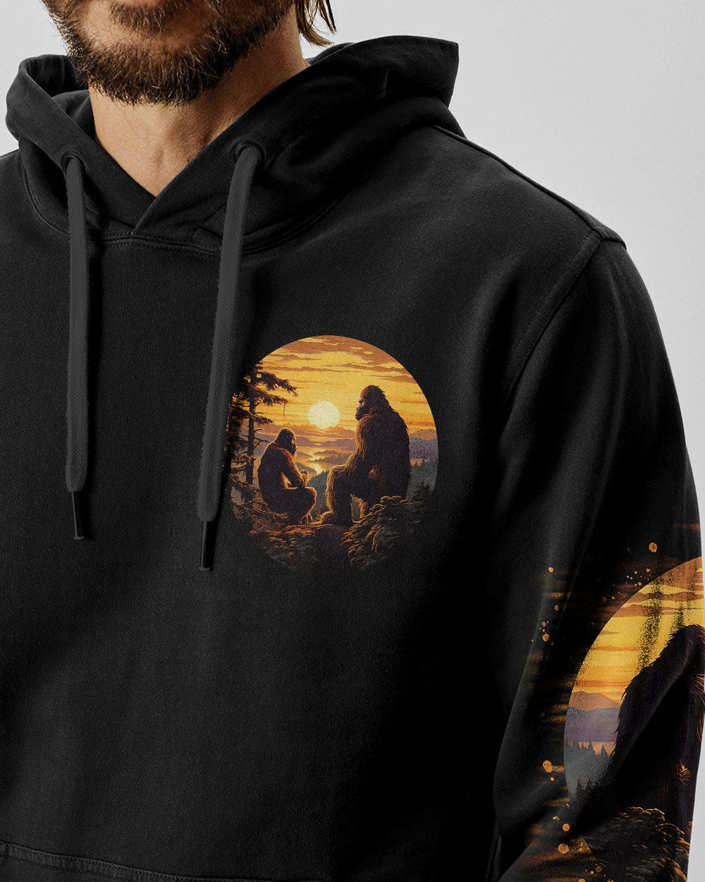 BLISSCORNERS AND INTO THE FOREST I GO BIGFOOT ALL OVER PRINT