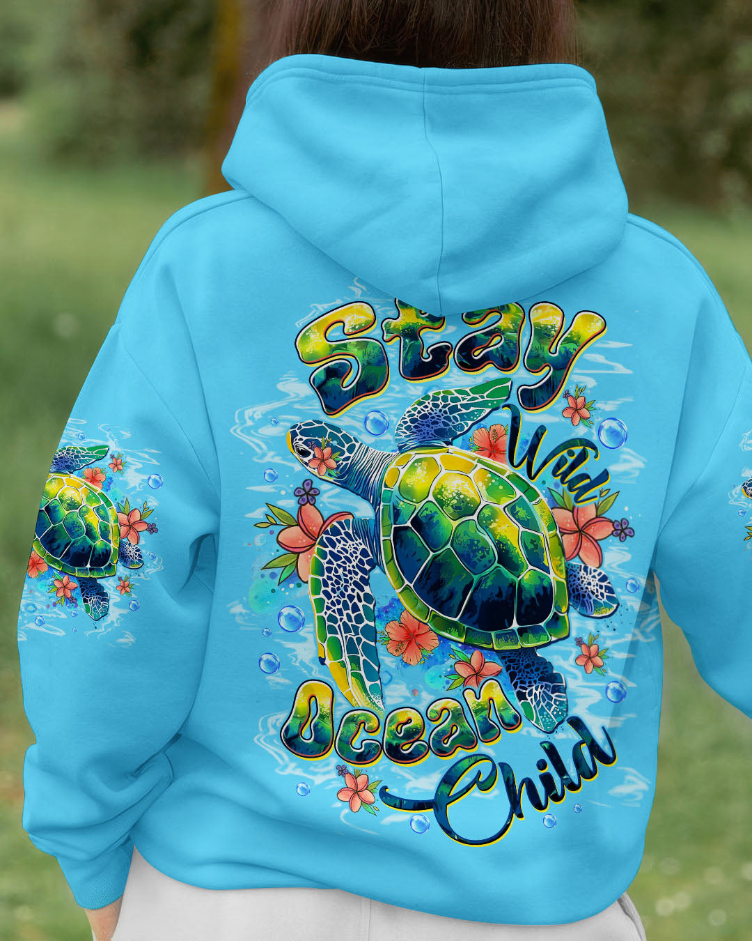 BLISSCORNERS STAY WILD OCEAN CHILD TURTLE ALL OVER PRINT