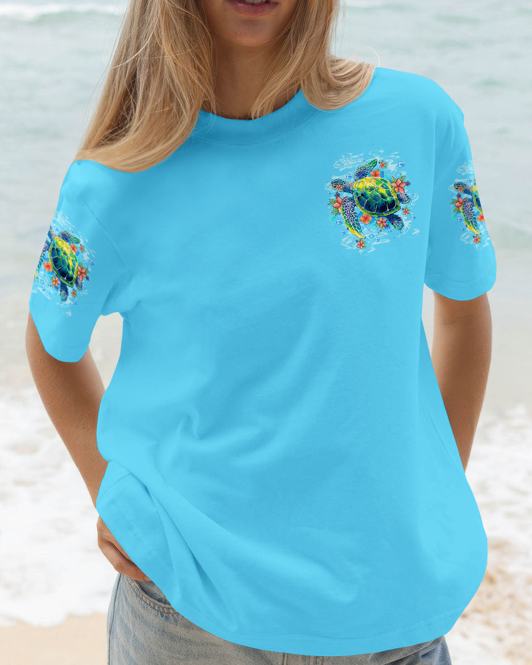 BLISSCORNERS STAY WILD OCEAN CHILD TURTLE ALL OVER PRINT