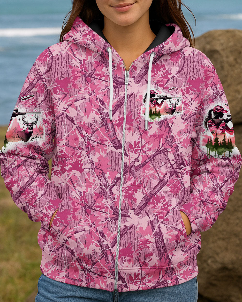 BLISSCORNERS PRETTY IN PINK HUNTING CAMO ALL OVER PRINT -TLTW0210253