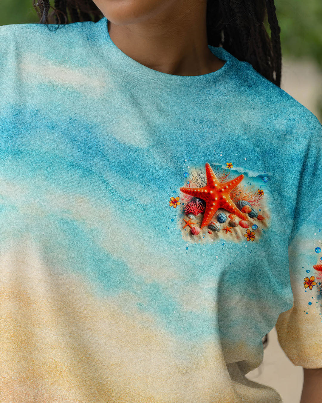 BLISSCORNERS SALTY KISSES AND STARFISH WISHES ALL OVER PRINT