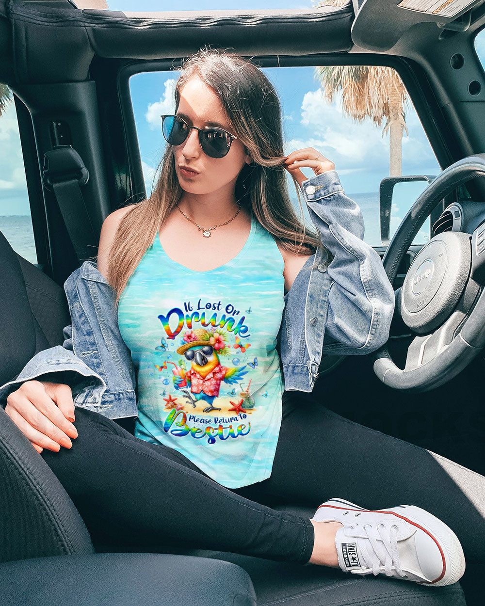 BLISSCORNERS IF LOST OR DRUNK PARROT ALL OVER PRINT