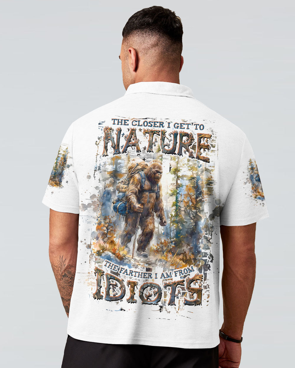 BLISSCORNERS THE CLOSER I GET TO NATURE BIGFOOT HIKING ALL OVER PRINT