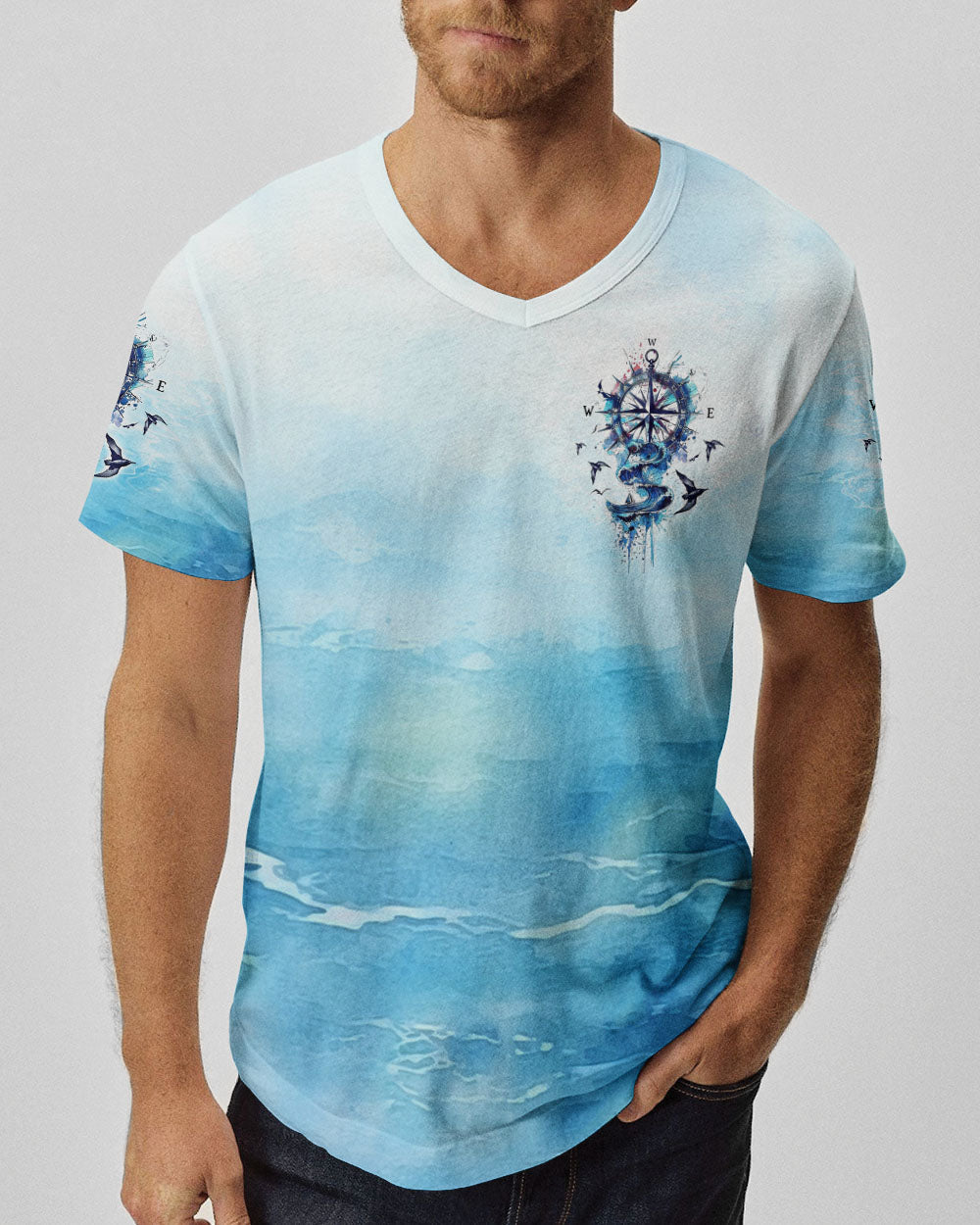 BLISSCORNERS LIVE YOUR LIFE BY A COMPASS WAVES ALL OVER PRINT