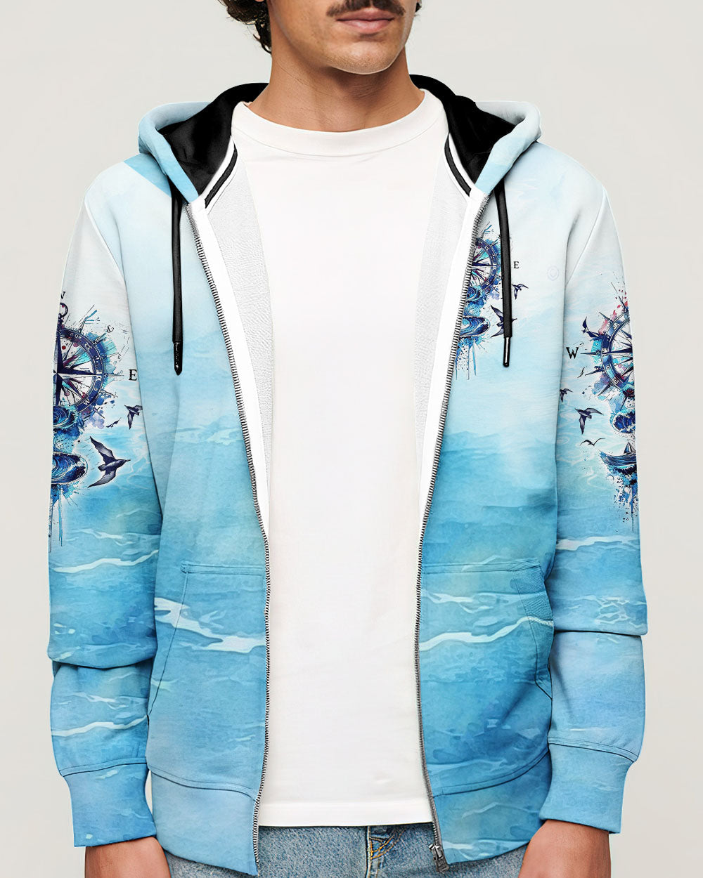 BLISSCORNERS LIVE YOUR LIFE BY A COMPASS WAVES ALL OVER PRINT