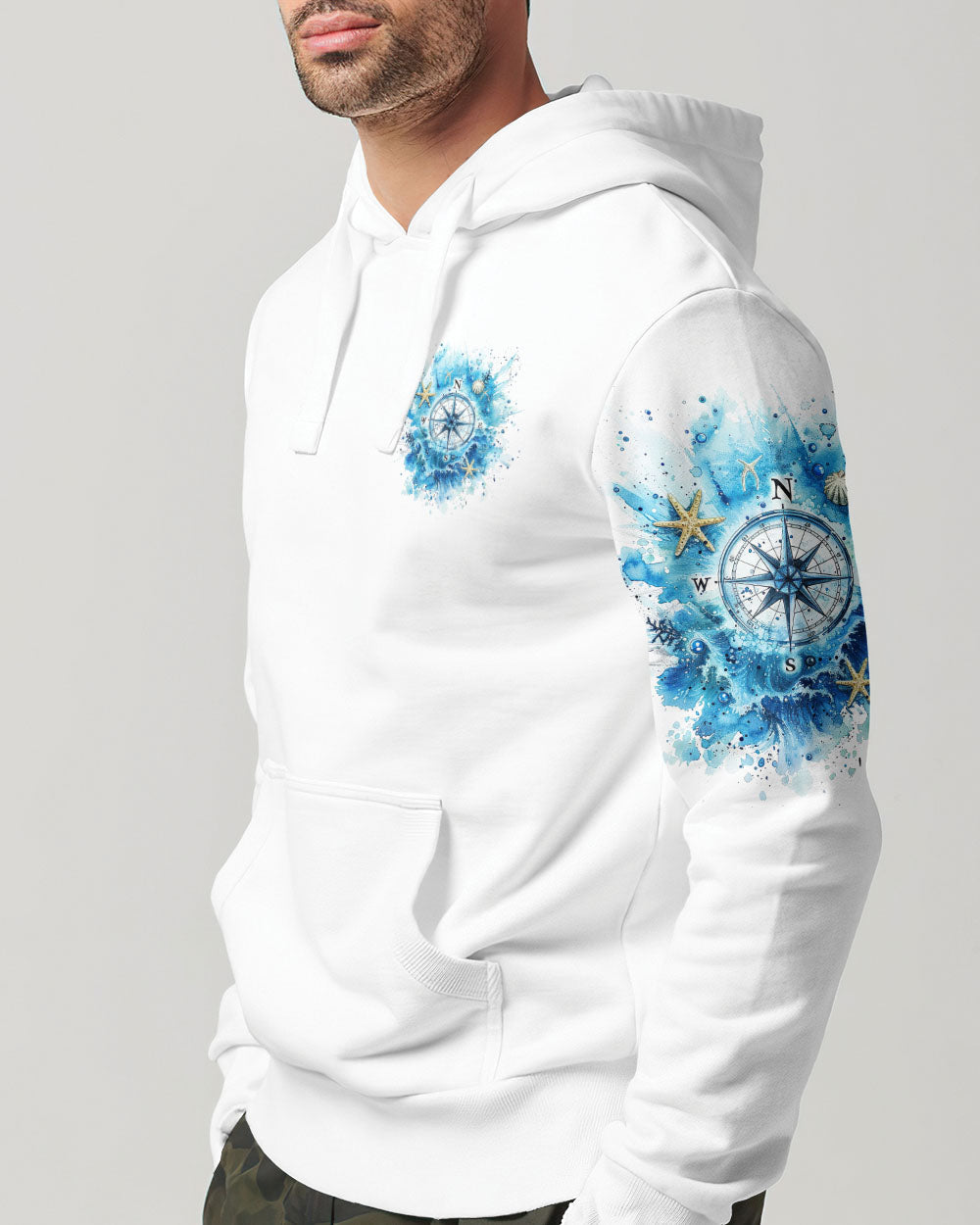 BLISSCORNERS SALTWATER HEALS EVERYTHING COMPASS ALL OVER PRINT