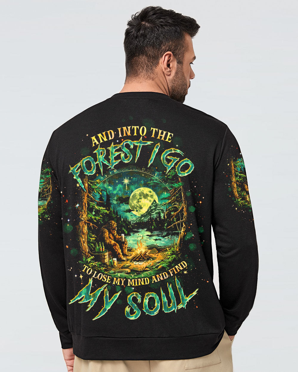 BLISSCORNERS AND INTO THE FOREST I GO BIGFOOT ALL OVER PRINT