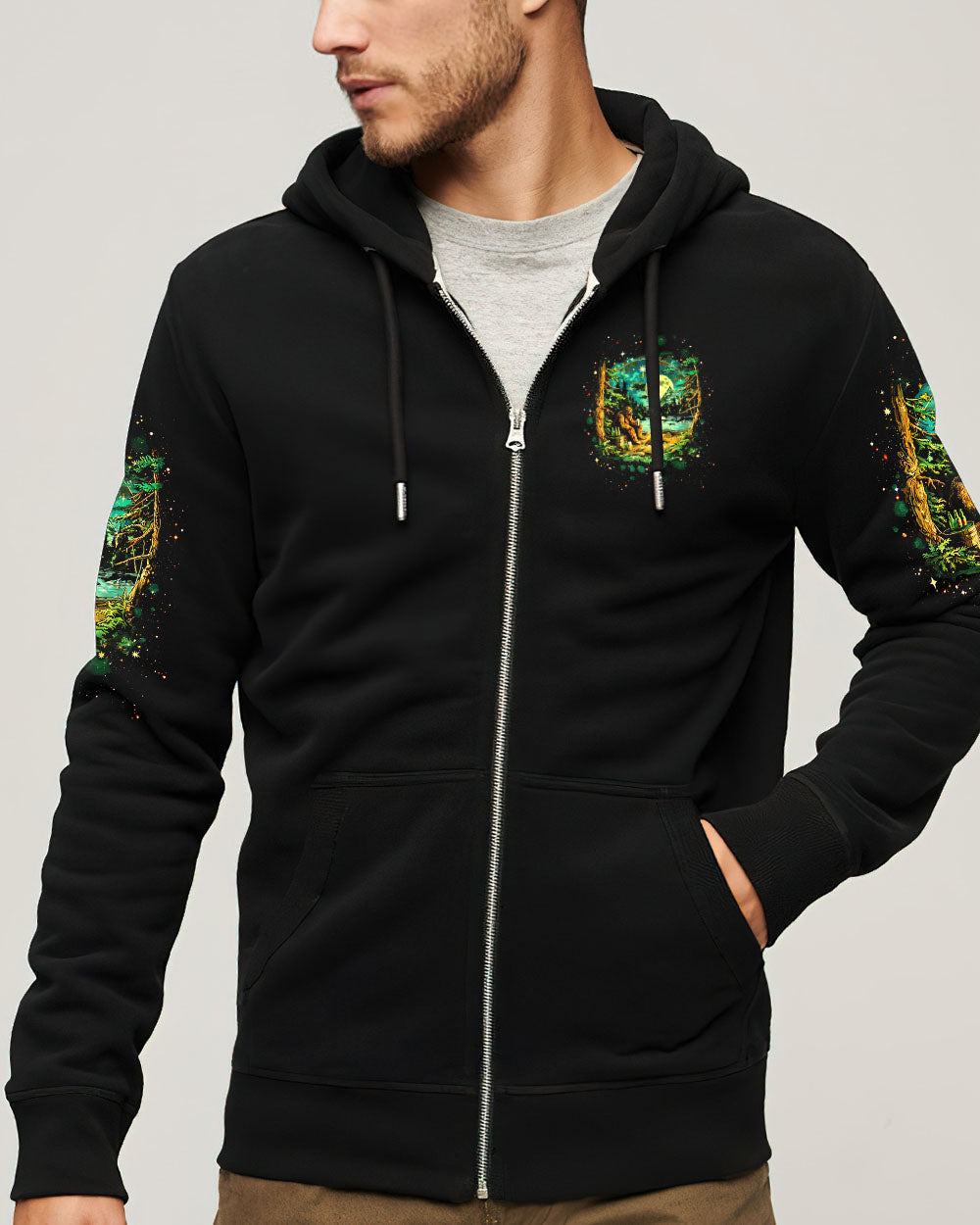 BLISSCORNERS AND INTO THE FOREST I GO BIGFOOT ALL OVER PRINT