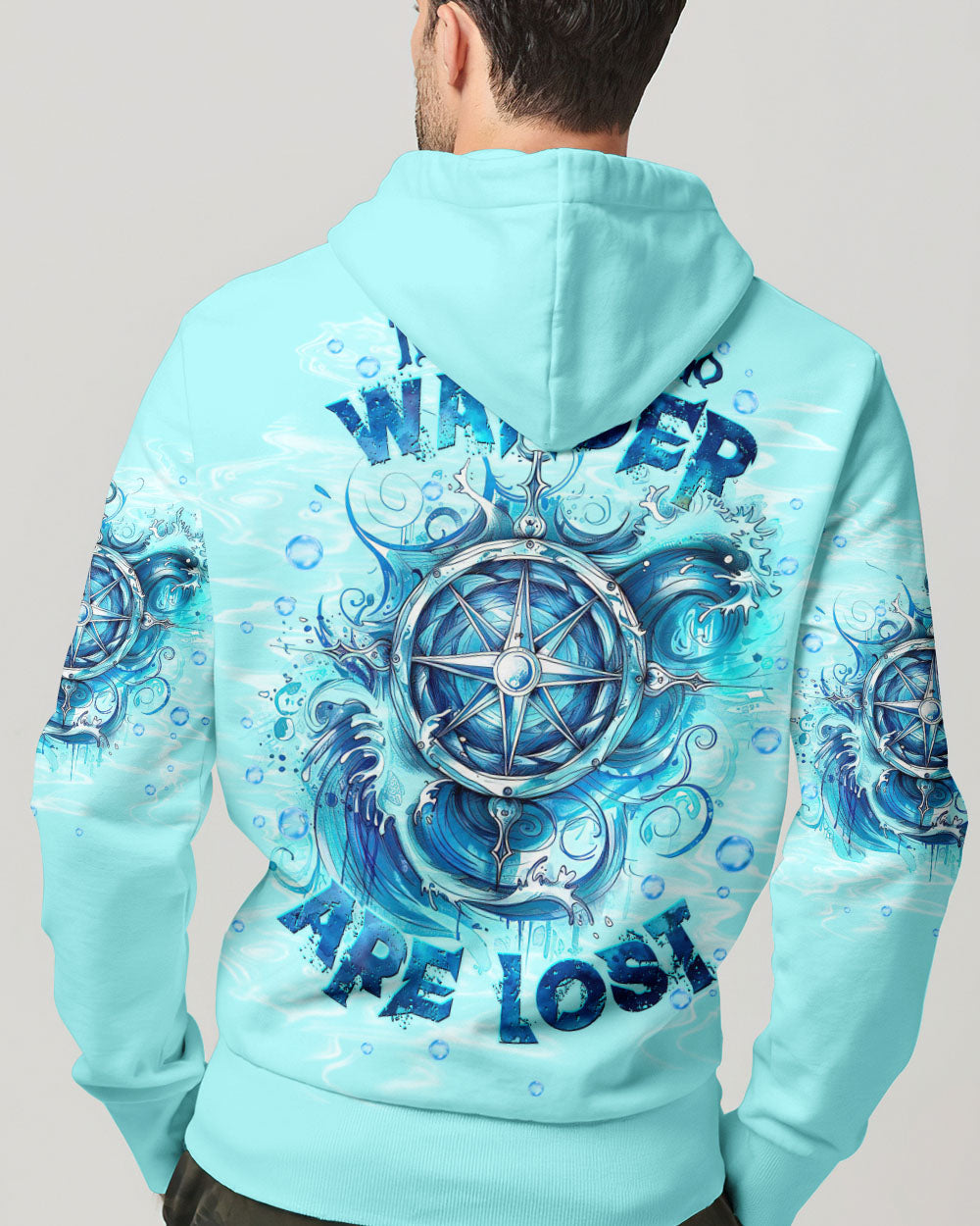 BLISSCORNERS NOT ALL WHO WANDER ARE LOST COMPASS BEACH ALL OVER PRINT