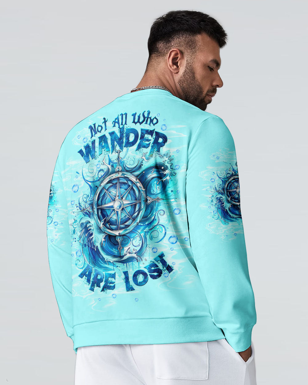 BLISSCORNERS NOT ALL WHO WANDER ARE LOST COMPASS BEACH ALL OVER PRINT