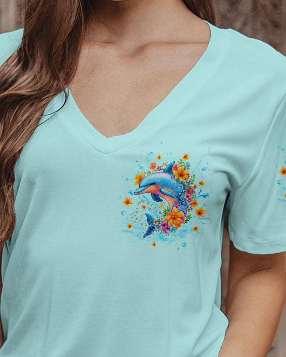 BLISSCORNERS DANCING WITH DOLPHINS ALL OVER PRINT