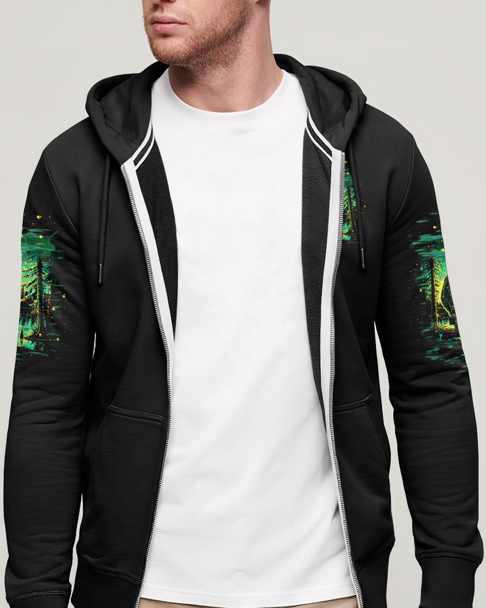 BLISSCORNERS AND INTO THE FOREST I GO BIGFOOT FISHING ALL OVER PRINT